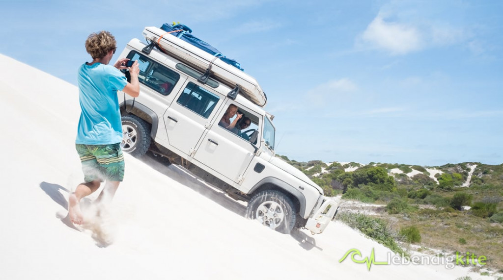 Sand Dünen fahren Lancelin Kitesafari Australien