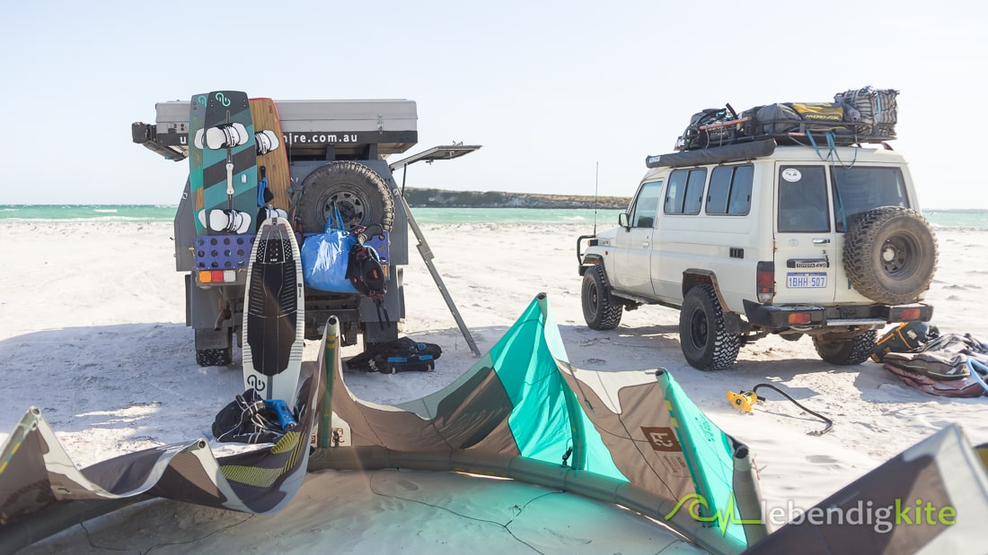 4x4 Fahrzeugmiete offroad Kitesafari Australien kitesurfen